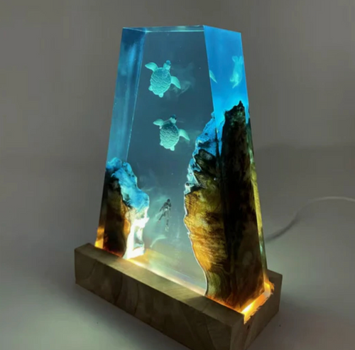 Turtle Resin Lamp